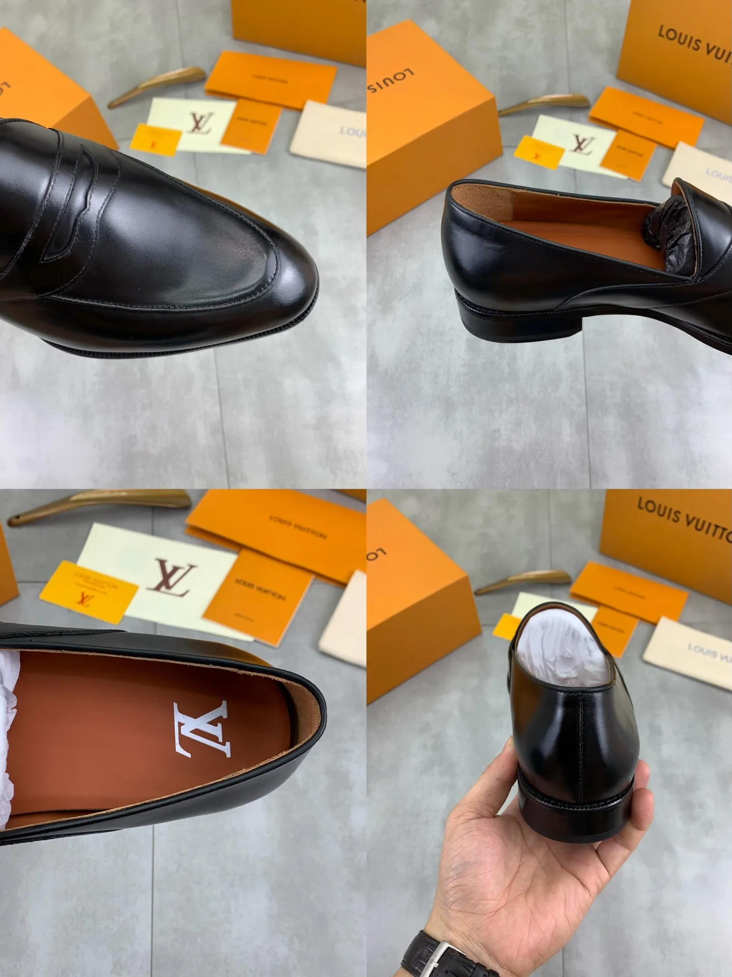 Factory price P1060 💎💎💎 L Home (genuine leather outsole series) [Louis* Denweis] - LV men's business casual leather shoes, luxurious and noble 👞All imported original cowhide, just to create a more comfortable wearing experience, upper: original high-end calfskin ➕Imported soft cowhide lining, original handmade genuine leather outsole ✔️ Color: black brown optional Size: 38-44 (45 46 can be customized (non-returnable)